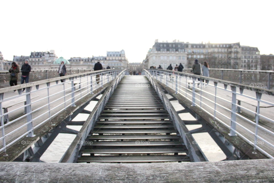 Walking bridge in Paris