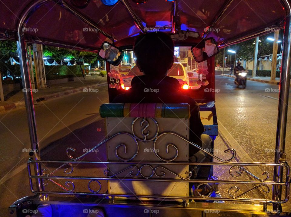 A tuk tuk ride in thailand