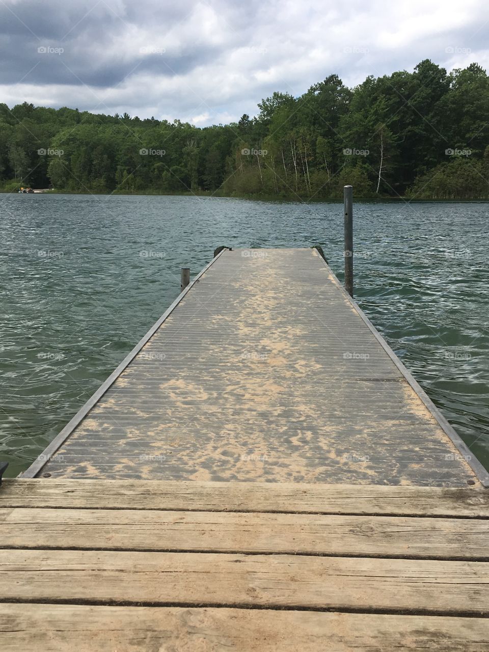 Boat dock on a lake. Hillman, MI.