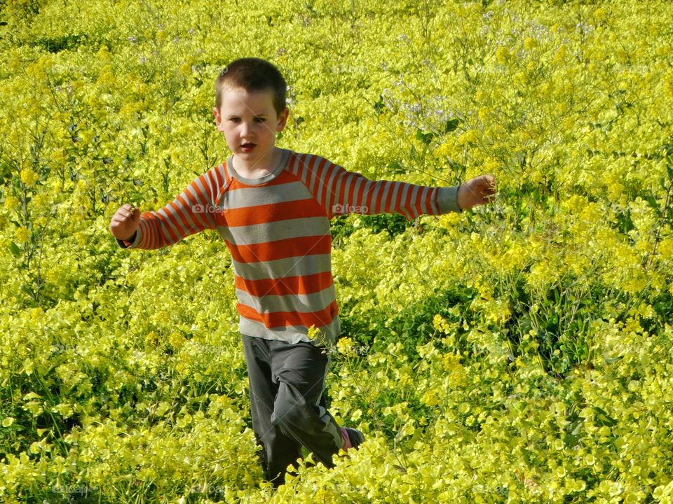 Boy Running Free
