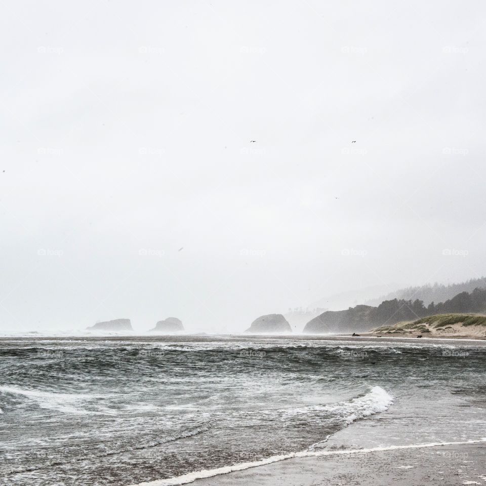 Stormy Waters. We went to the beach and braved the 60mph winds to enjoy this adventure