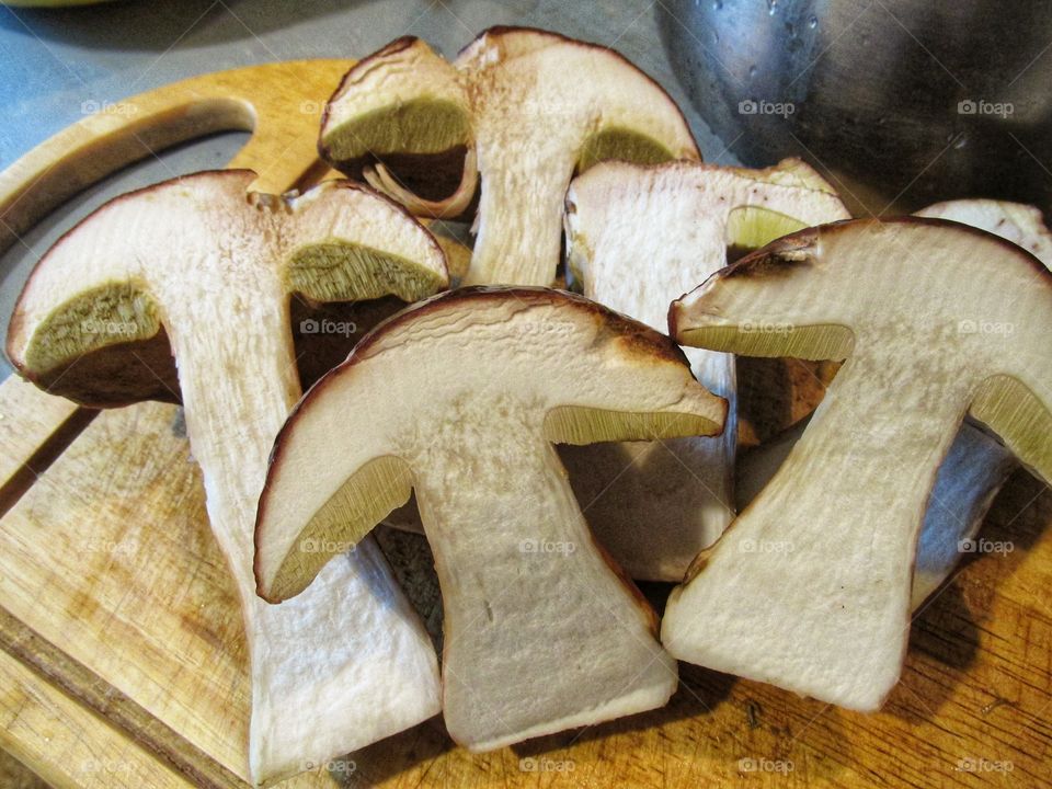 cooking pickled mushrooms. mushrooms from the forest. preparations for the winter