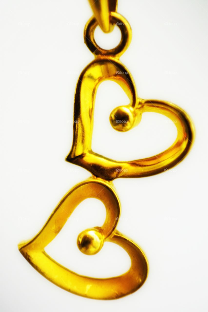 Love gold shape