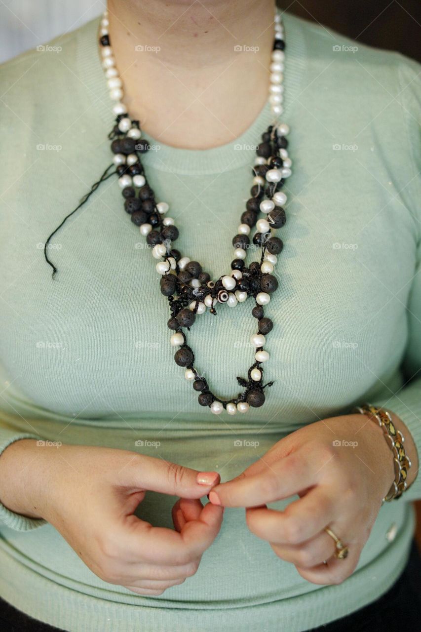 Black and White necklace