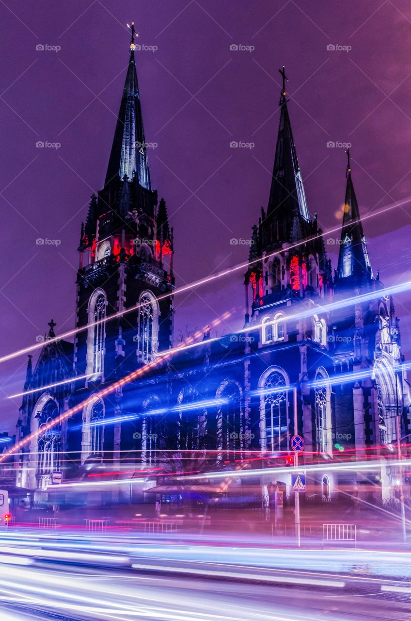 Night cityscape of Cathedral