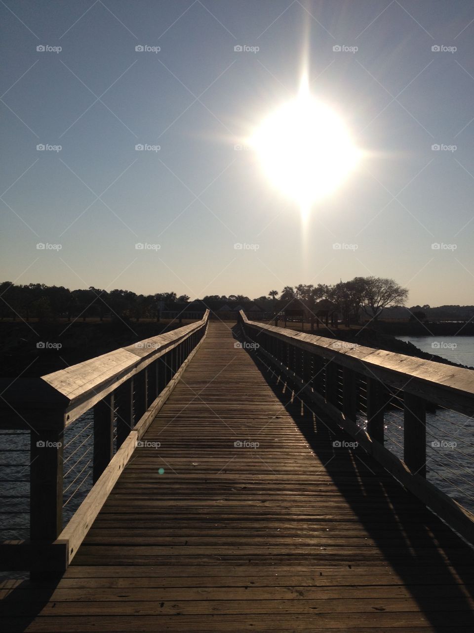 The fishing pier at sunset 