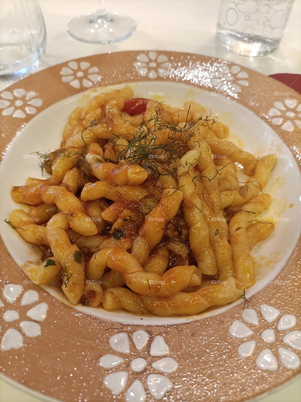 busiate con sarde e finocchietto selvatico