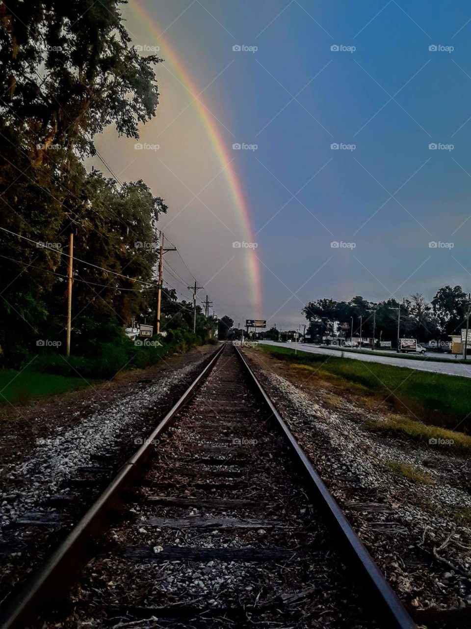 Rainbow over Tracks