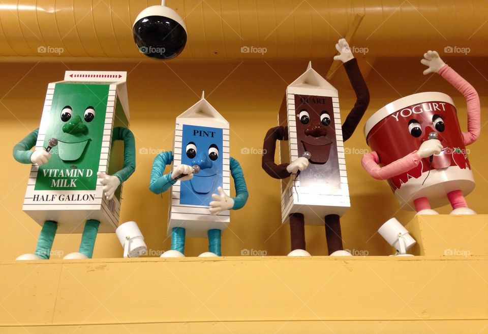 Milk carton store display