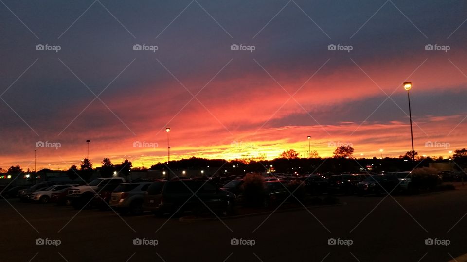 Colorful sunset sky