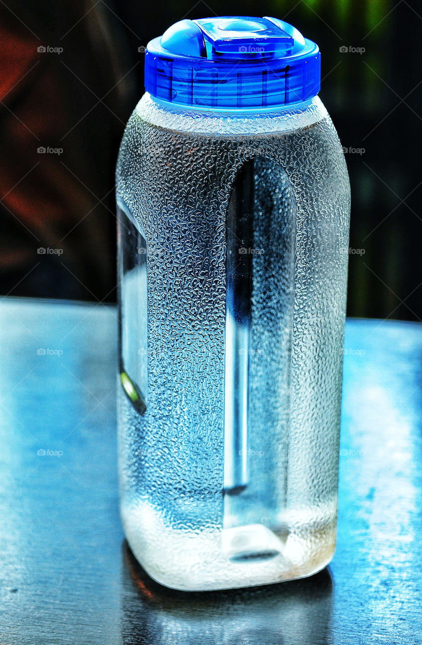 A bottle of clean water