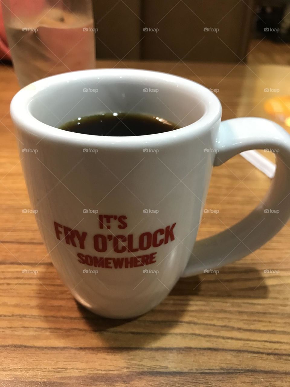 A cup of hot black logger at Denny’s. There is nothing like this to warm and relax one after being out in the cold weather.