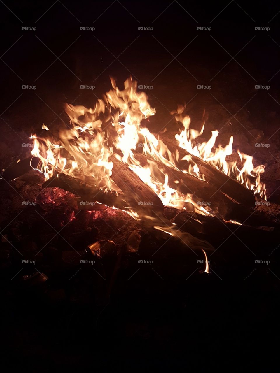 Campfire blaze