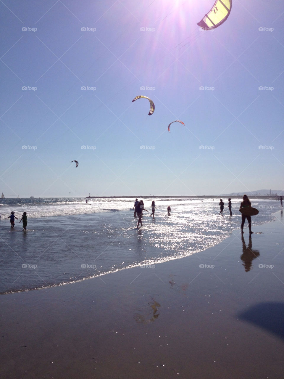 beach ocean sky people by analia