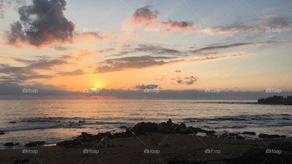 Sunset El Mina Beach, Lebanon