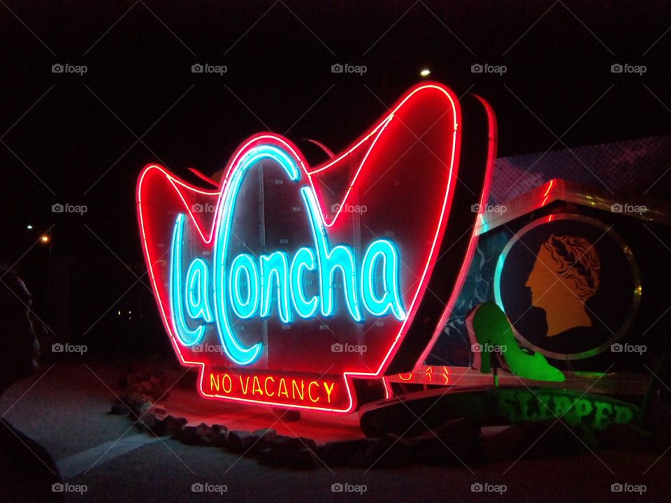 La Concha Hotel Sign at the Neon Museum in Las Vegas