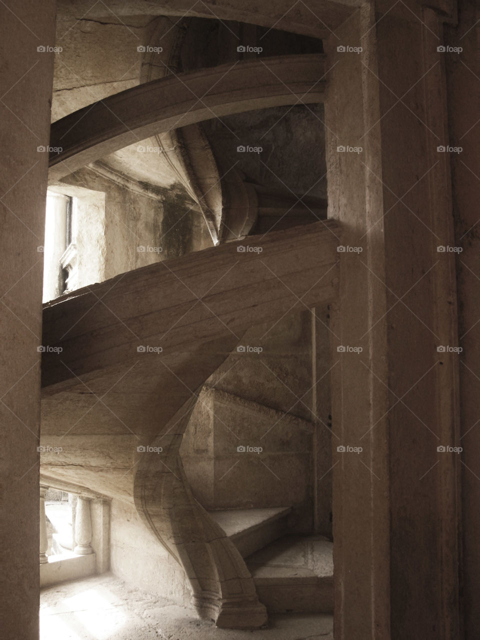 Stairs in Christ convent in Tomar in Portugal