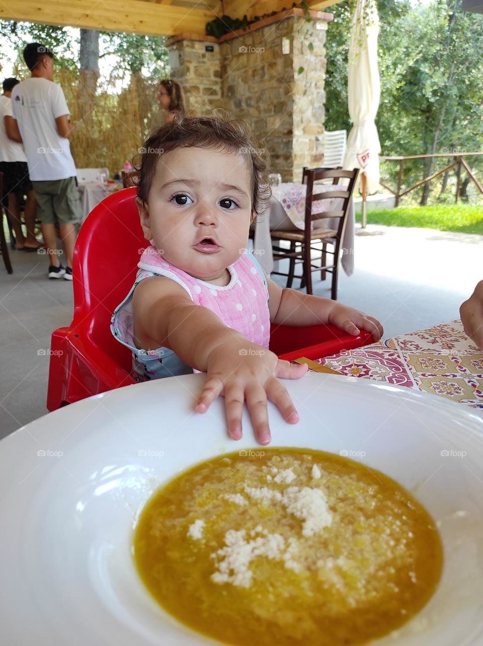 portrait of my daughter during lunch