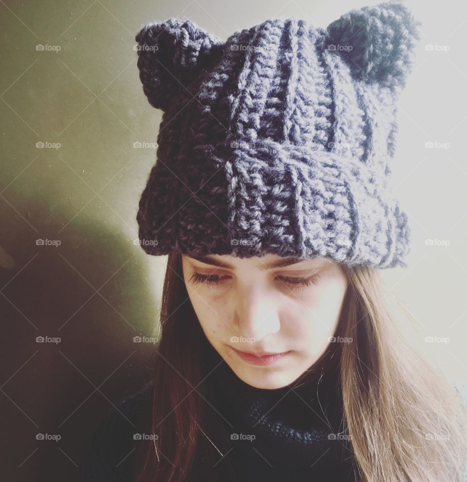 Cat ear beanie