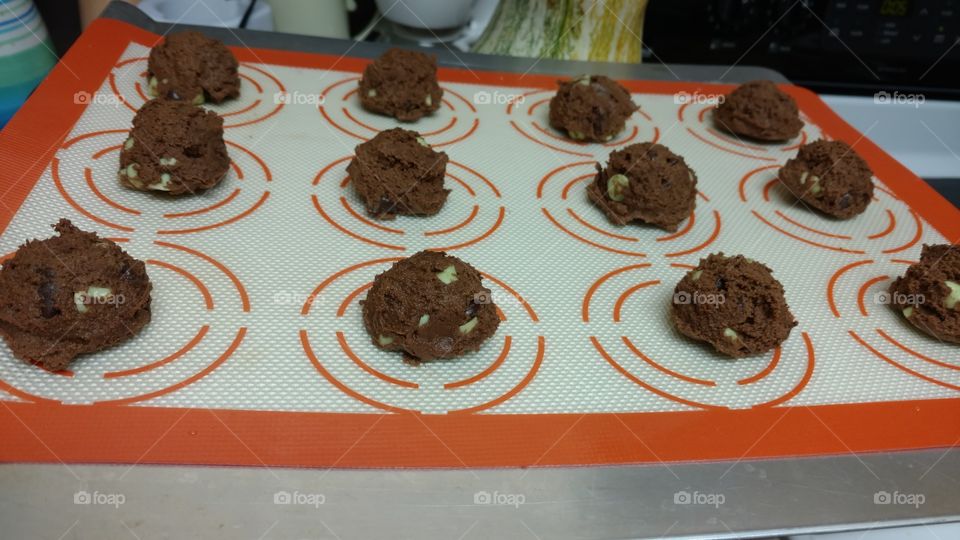 cookie dough chocolate mint chip balls