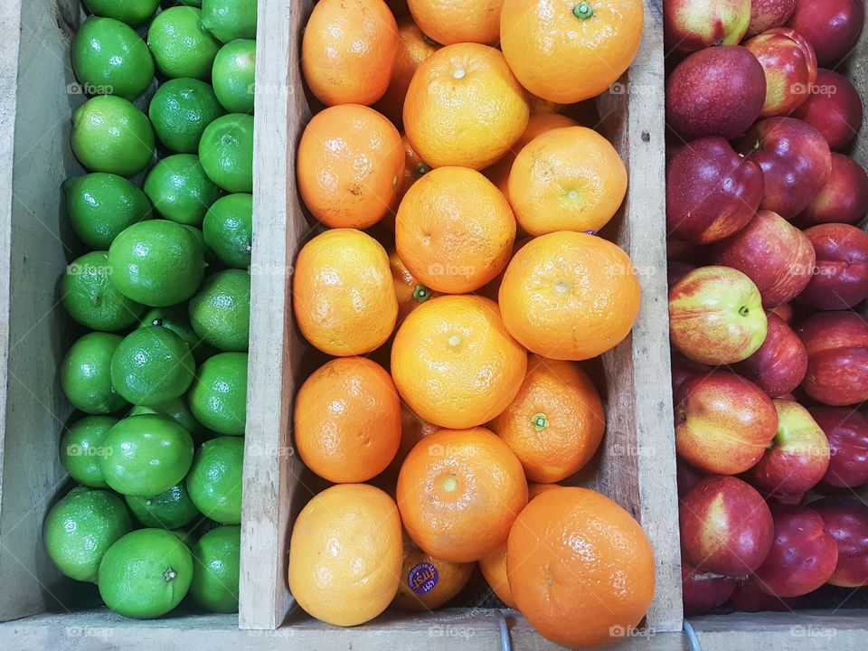 Fresh Fruit and Vegetables at market stall