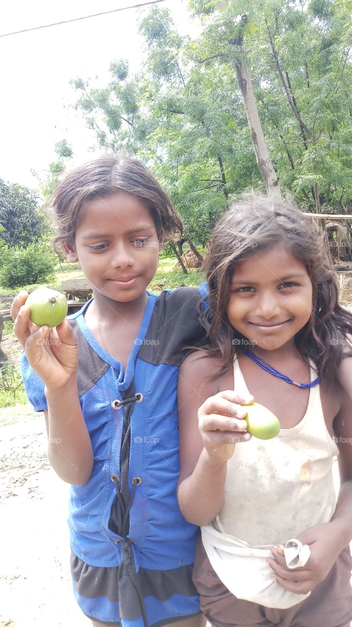 Two cute village girl