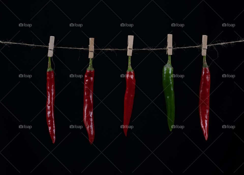 stand out green chili pepper