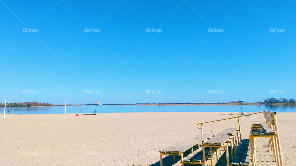 city ​​beach in the town of Ukrainka