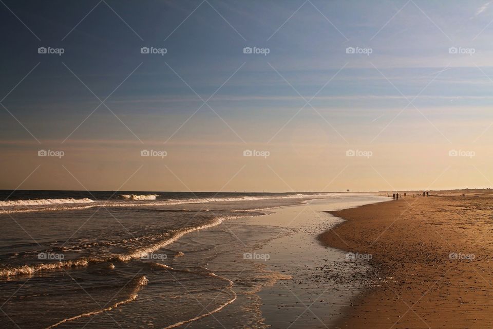 Glistening beach