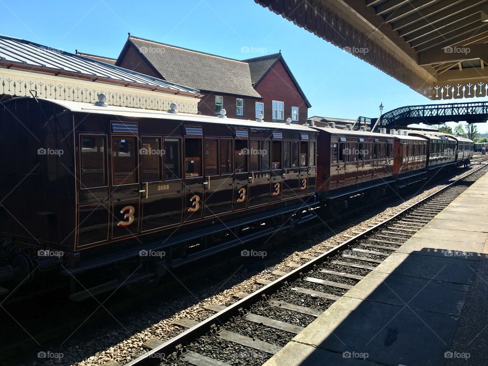 Vintage train carriages 