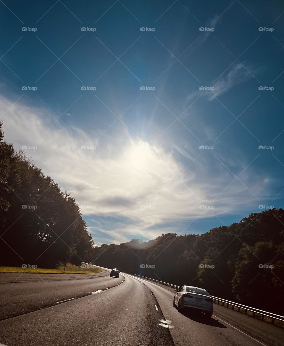 Beautiful Open road traveling 