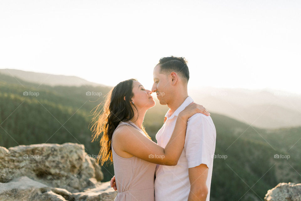 Lovely couple at sunset