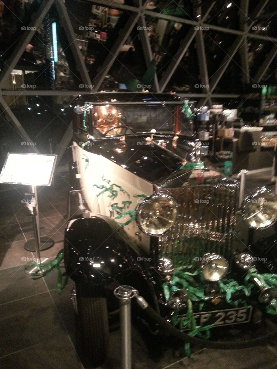 this is a classic car that was at the Salvador Dali Museum.