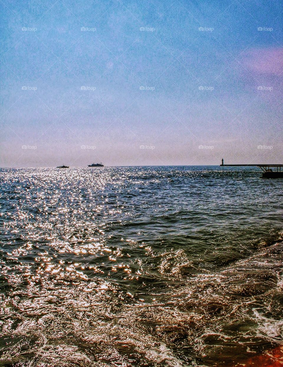 Sun reflecting on Black Sea