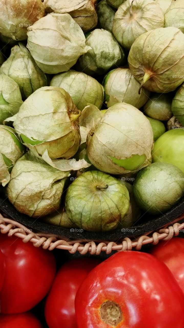 tomatillos. Mexican hush tomatoes or tomatillos