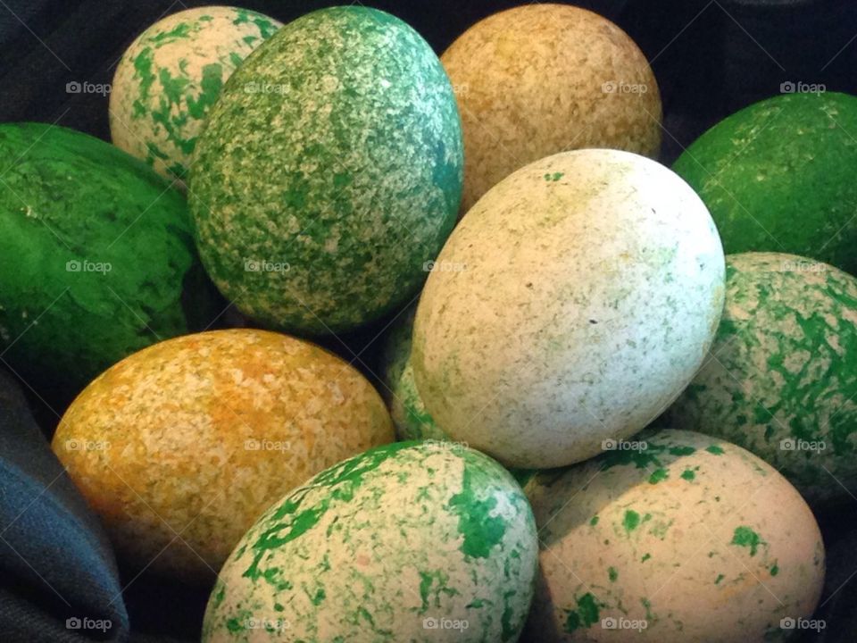 Speckled Easter eggs