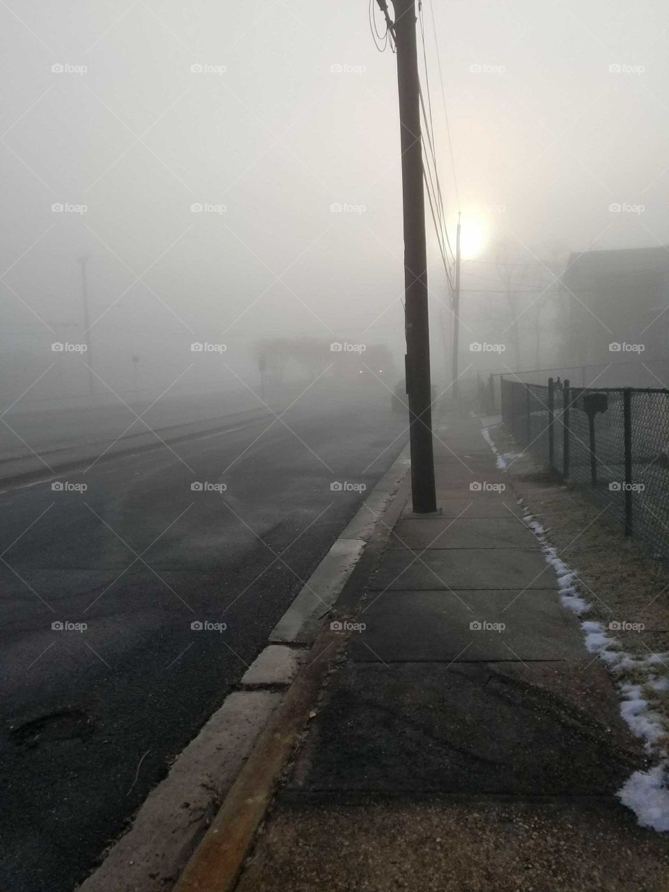 Foggy morning in the neighborhood.