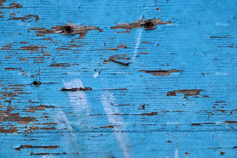 Blue weathered painted wood material