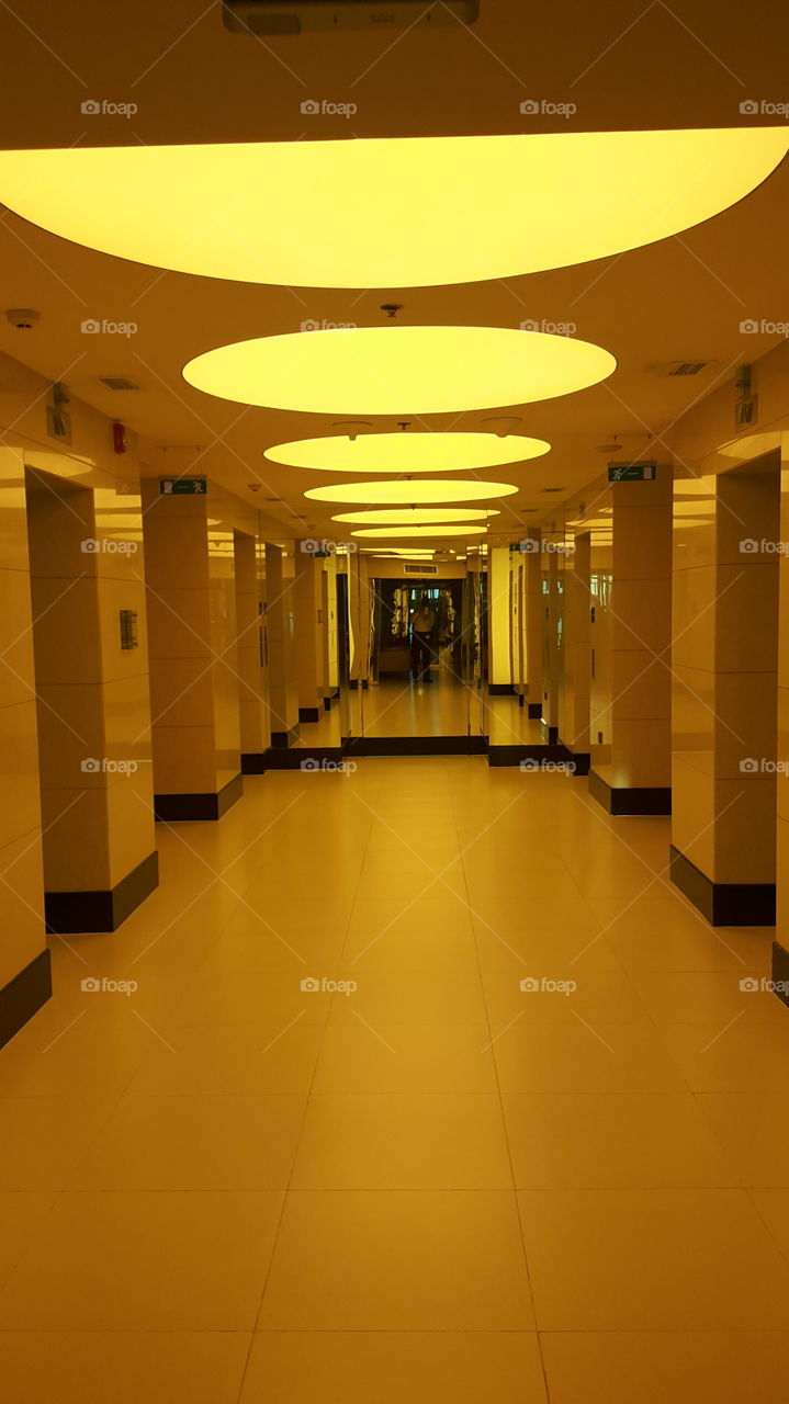 Corridor with gold color