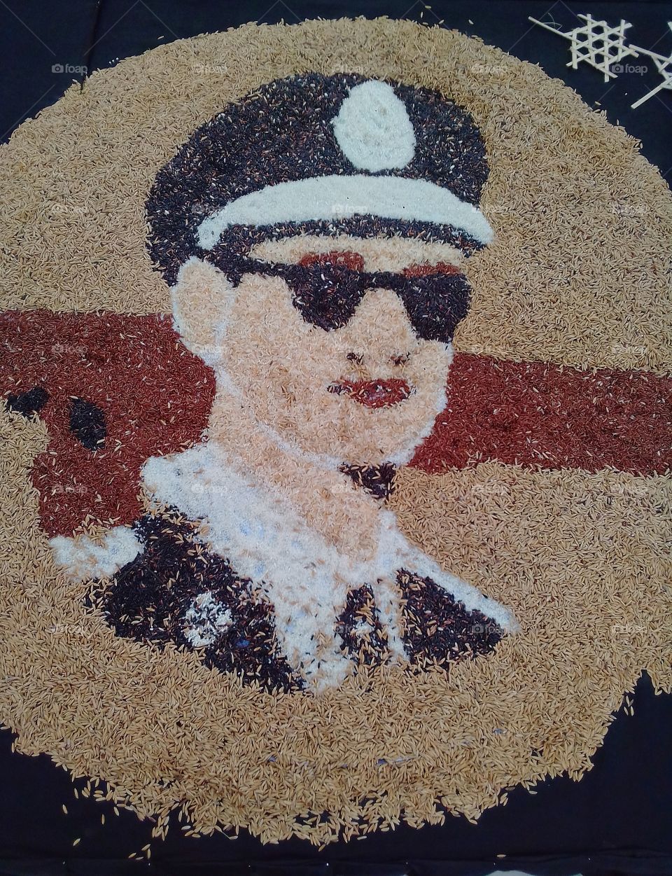 rice art ,ร9 Thailand