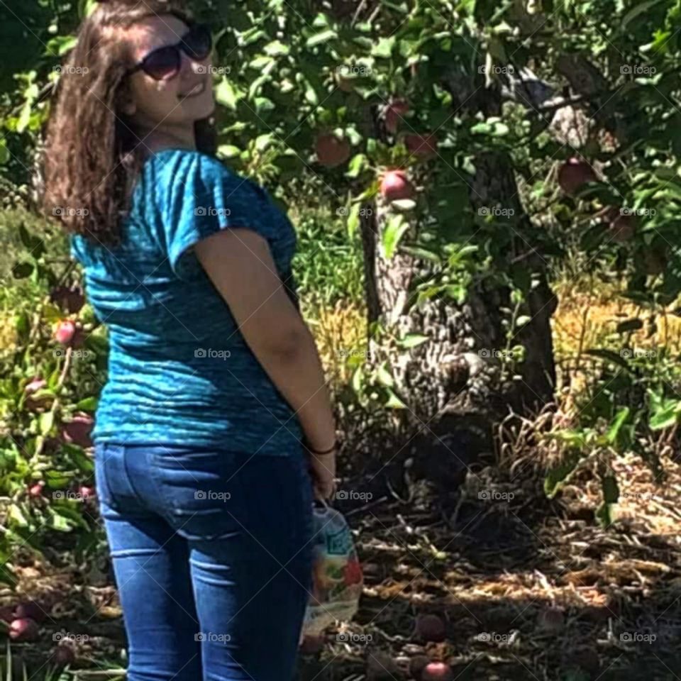 ny girl in the apple orchard
