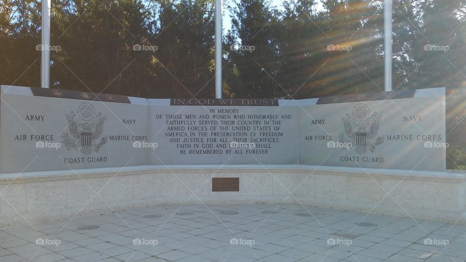 Memorial wall for our Veterans