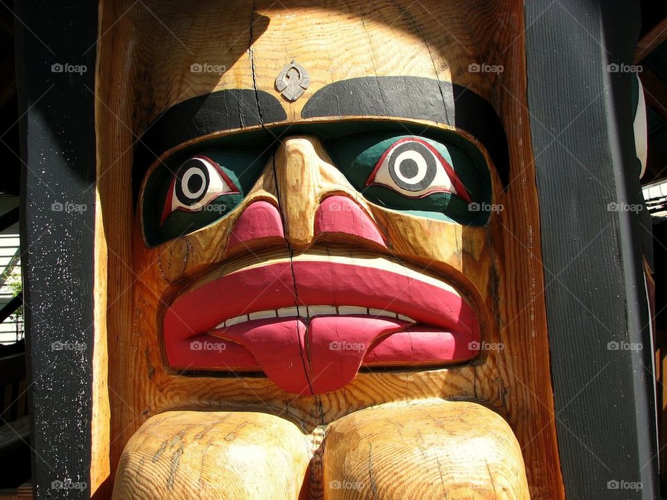 Totem on Quadra Island