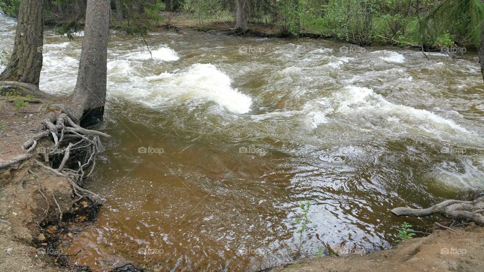 Rushing water