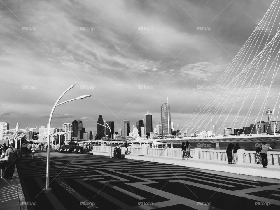 Dallas Skyline b&w