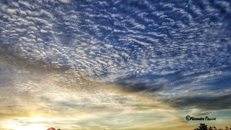 sky clouds morning sun