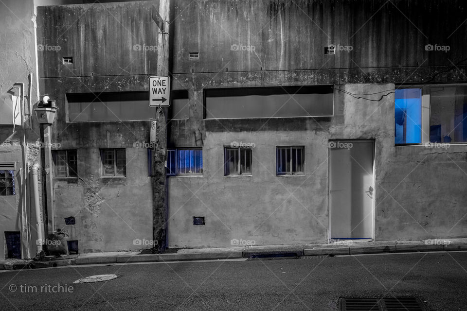 Not just ‘a’ but two patches of blue. In Sydney’s Surry Hills there lies a treat in grey and blue, it resides on Little Oxford St