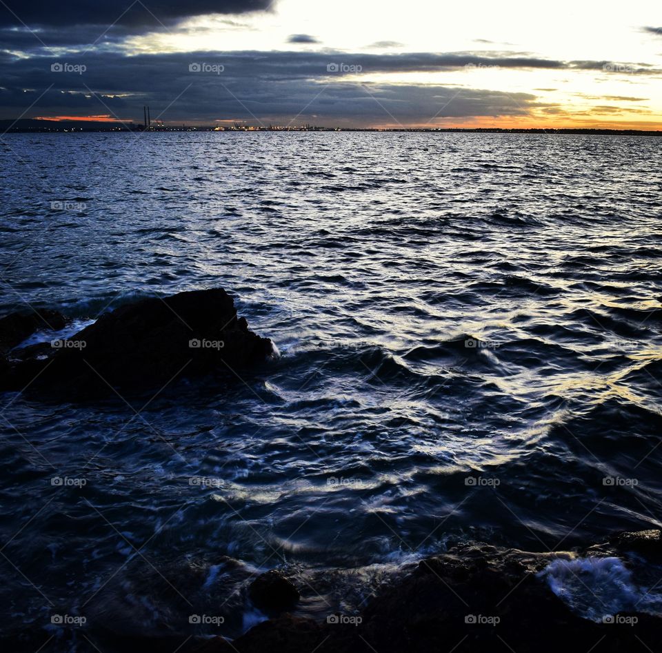 sunset over Dublin