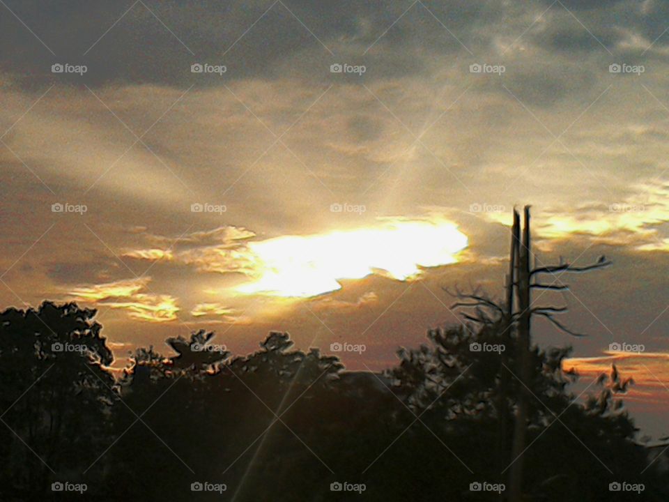 Sunlight through the clouds