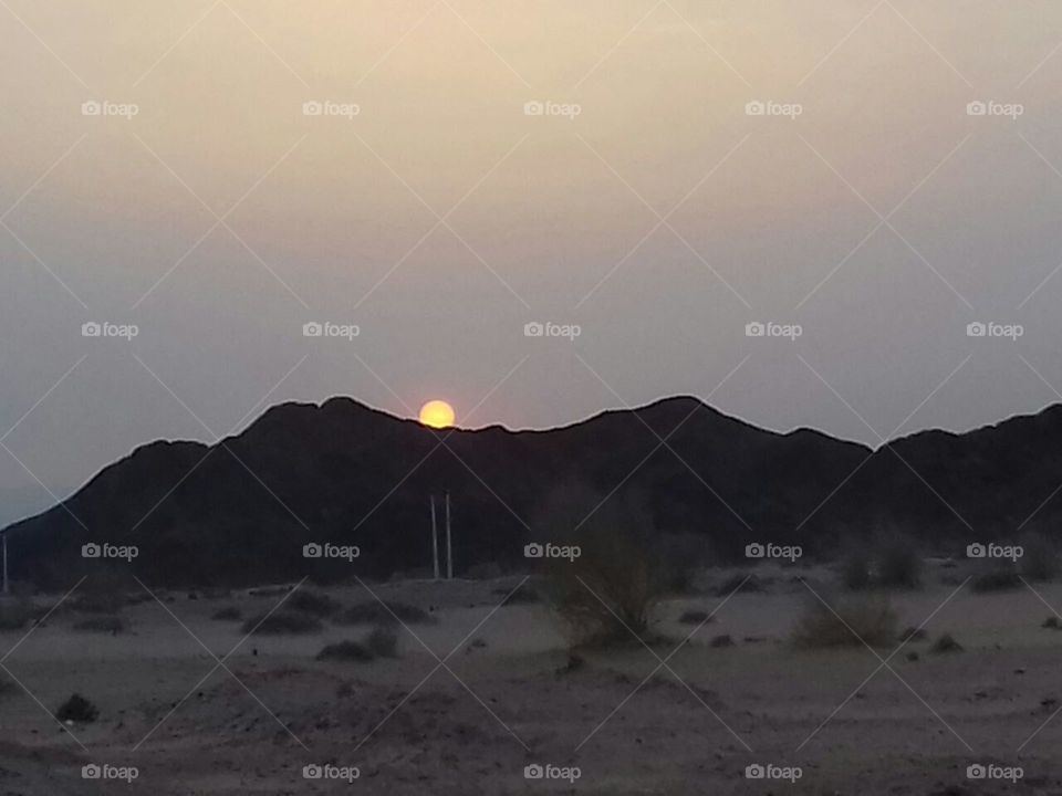 Sunset, Dawn, Landscape, Desert, No Person